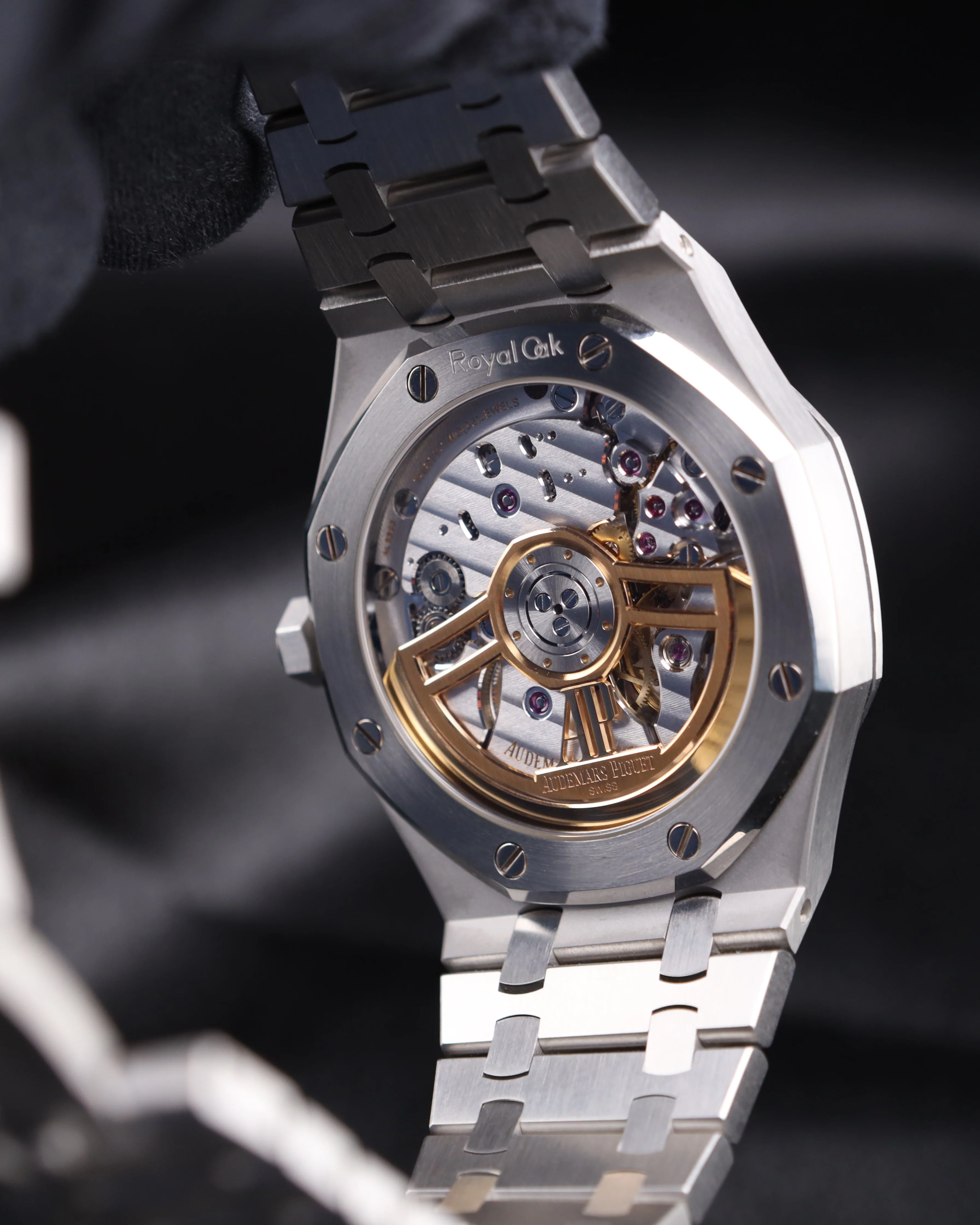 Audemars Piguet Royal Oak 15500ST Black Dial Exhibition Caseback - Image 11