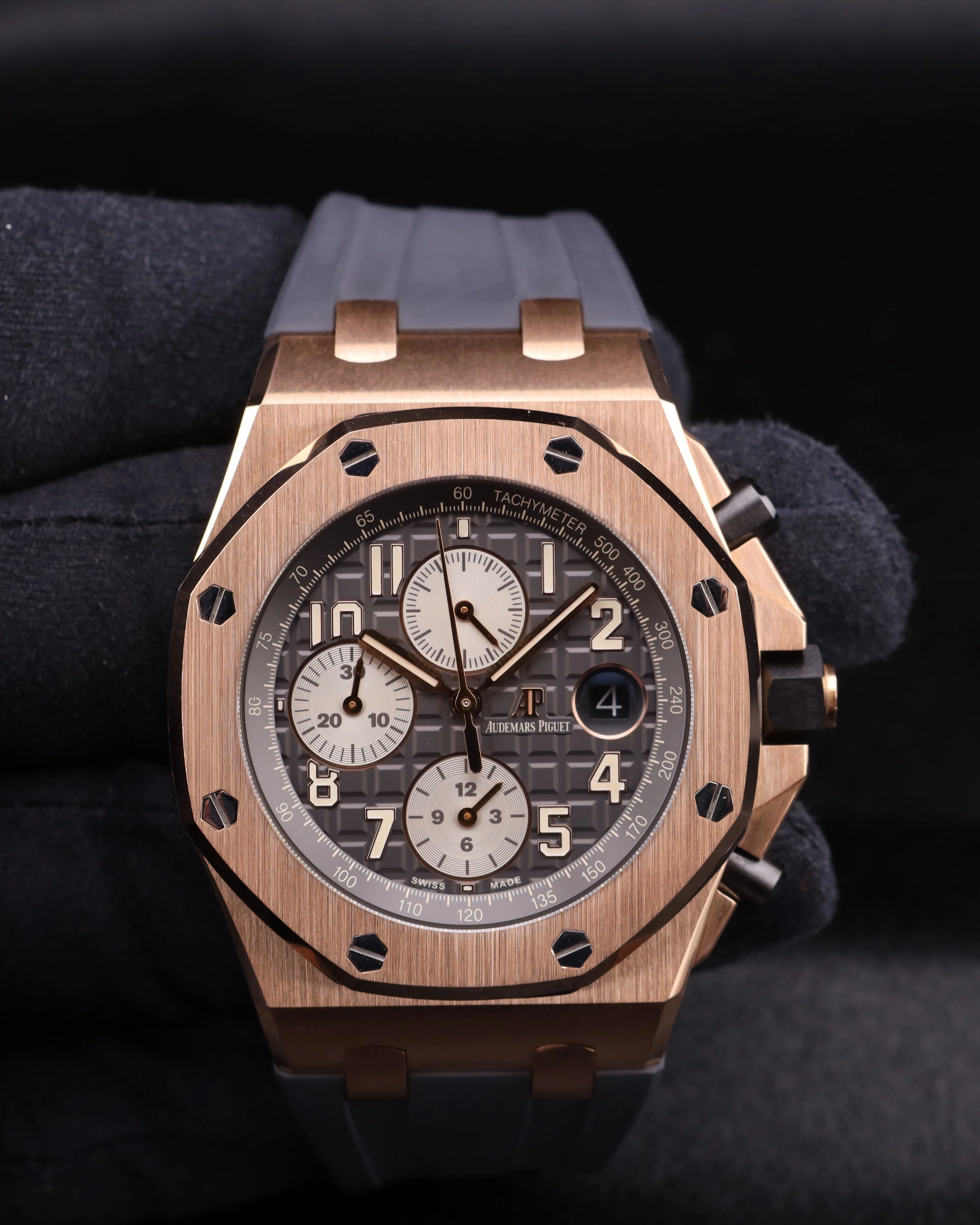Audemars Piguet Royal Oak Offshore Chronograph Half Brick Rhoudium/Grey Dial 26470OR - Image 3