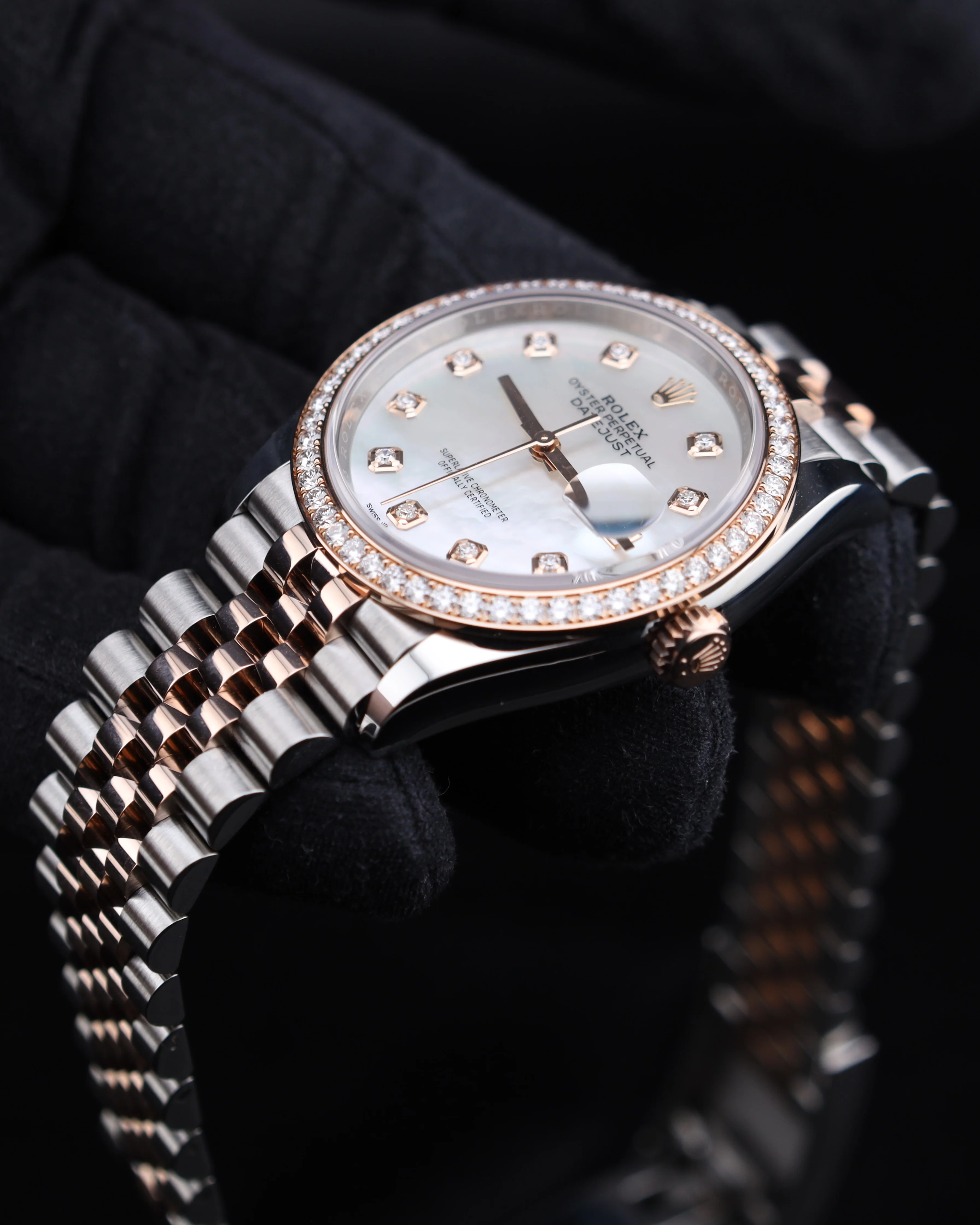 Rolex Datejust 36mm MOP Diamond Dial Two Tone Rose Gold on Jubilee 126281RBR Mother of Pearl - Image 17