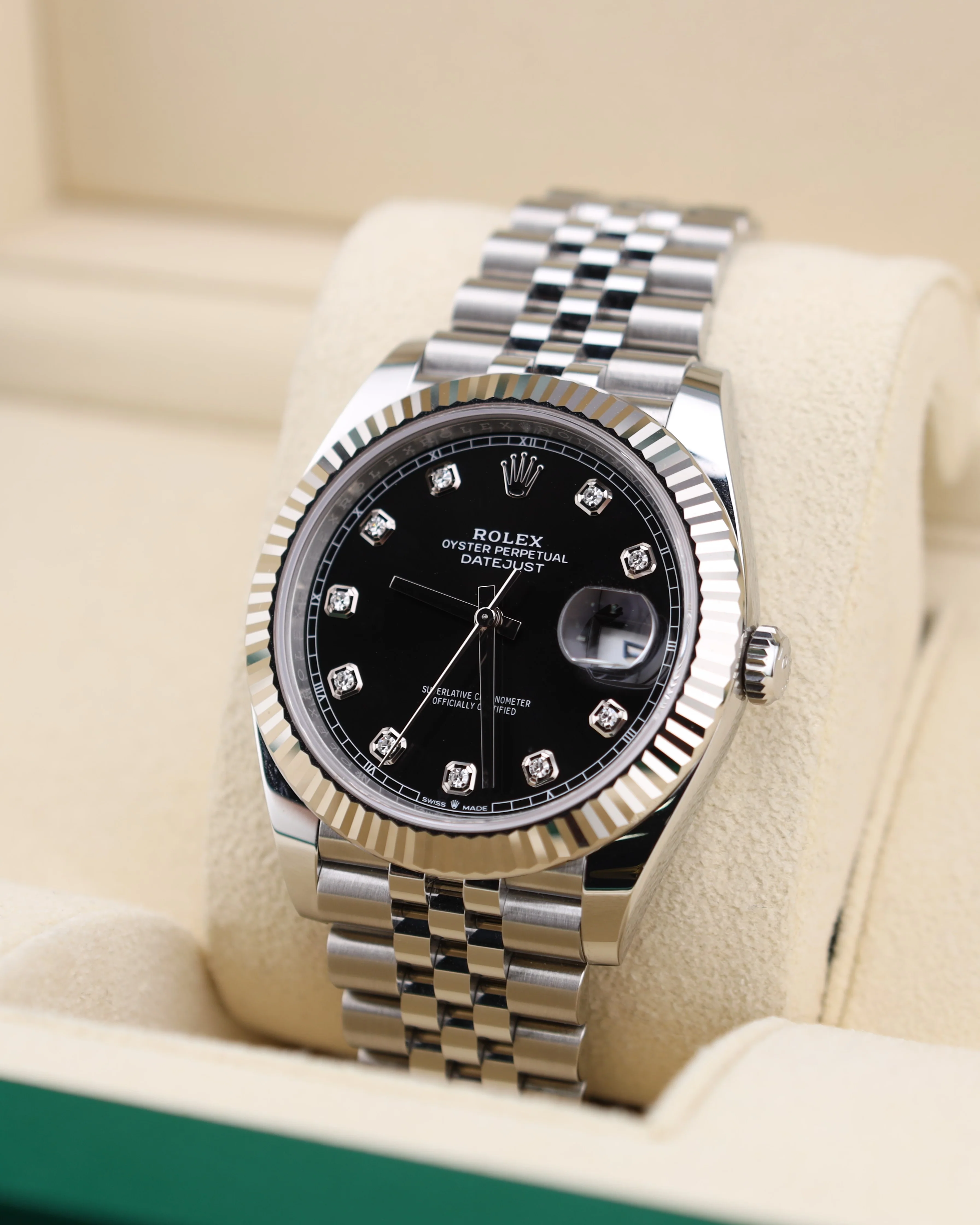 Rolex Datejust 41 Black Diamond Dial on Jubilee 126334 - Image 3