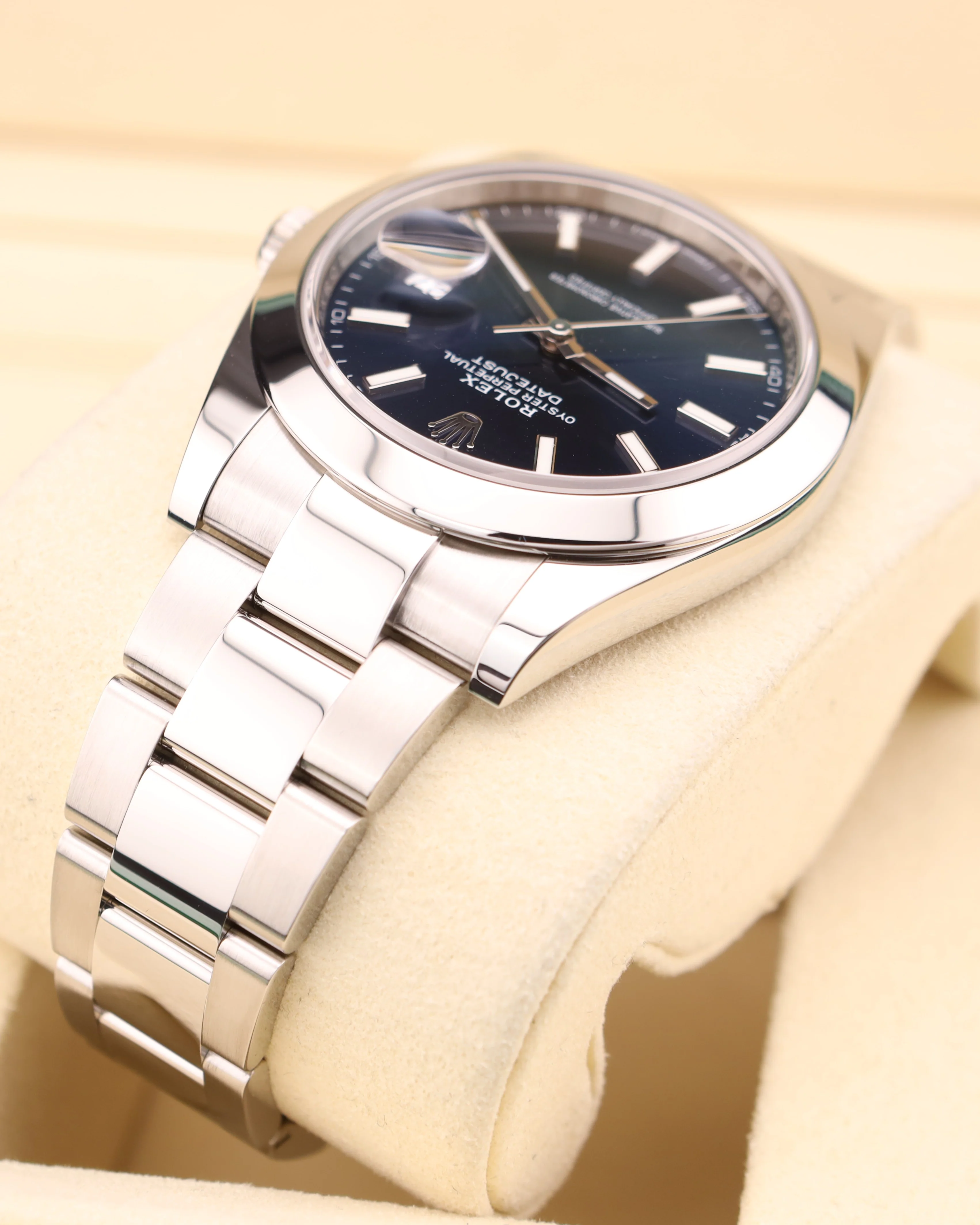 Rolex Datejust 41 Blue Dial Smooth Bezel on Oyster 126300 - Image 7