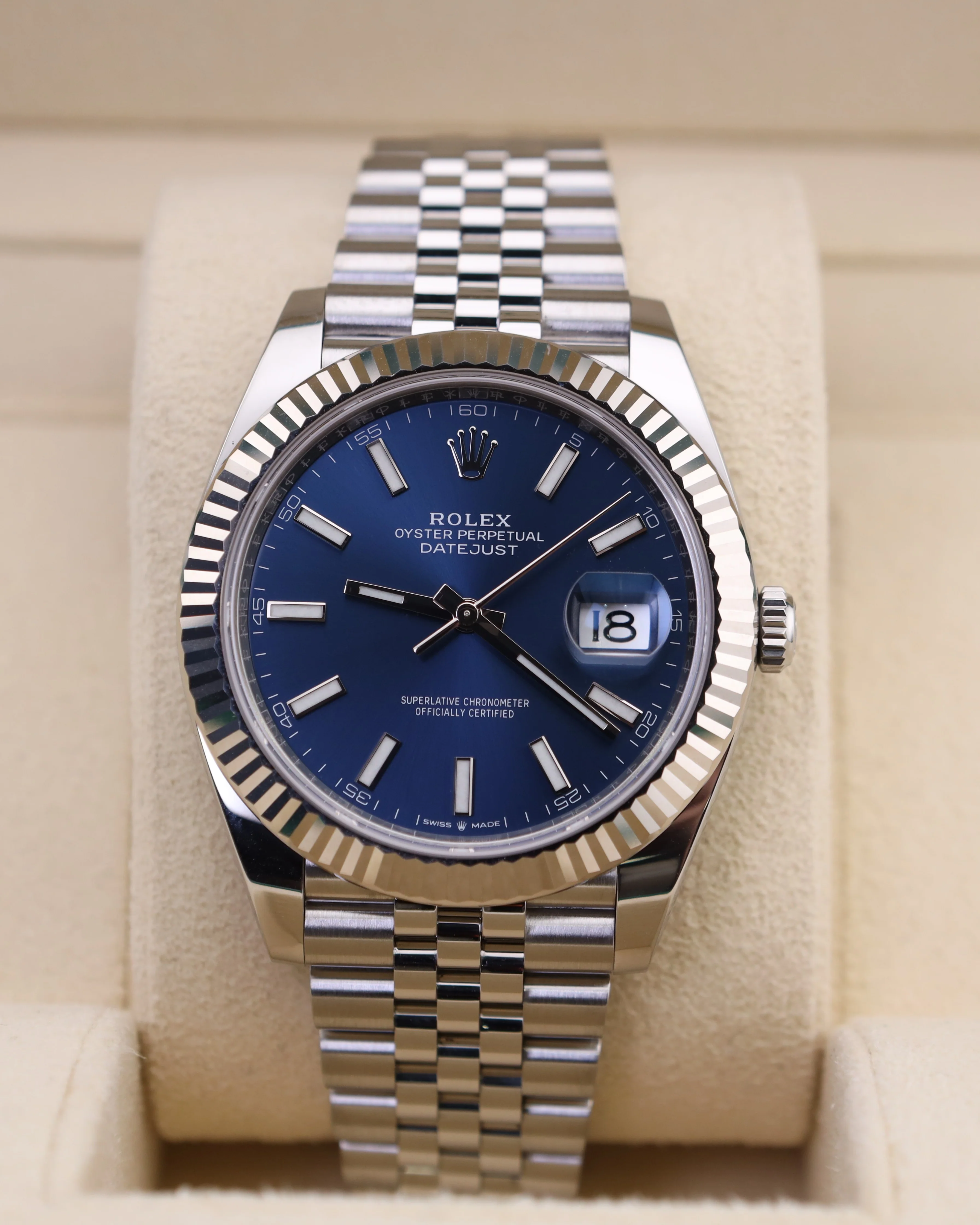 Rolex Datejust 41 Blue Stick Dial on Jubilee 126334