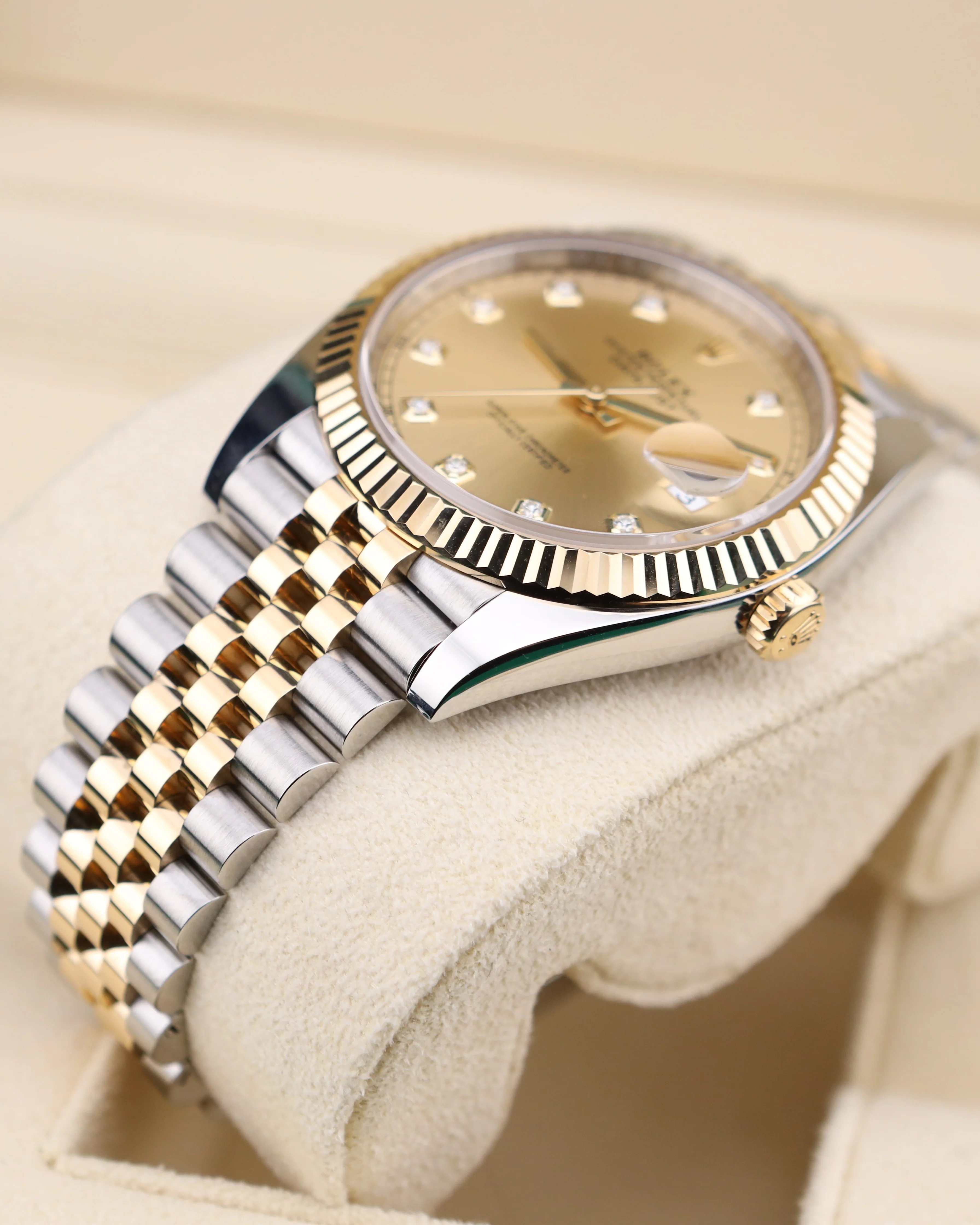 Rolex Datejust 41 Champagne Diamond Dial Two Tone Jubilee 126333 - Image 4