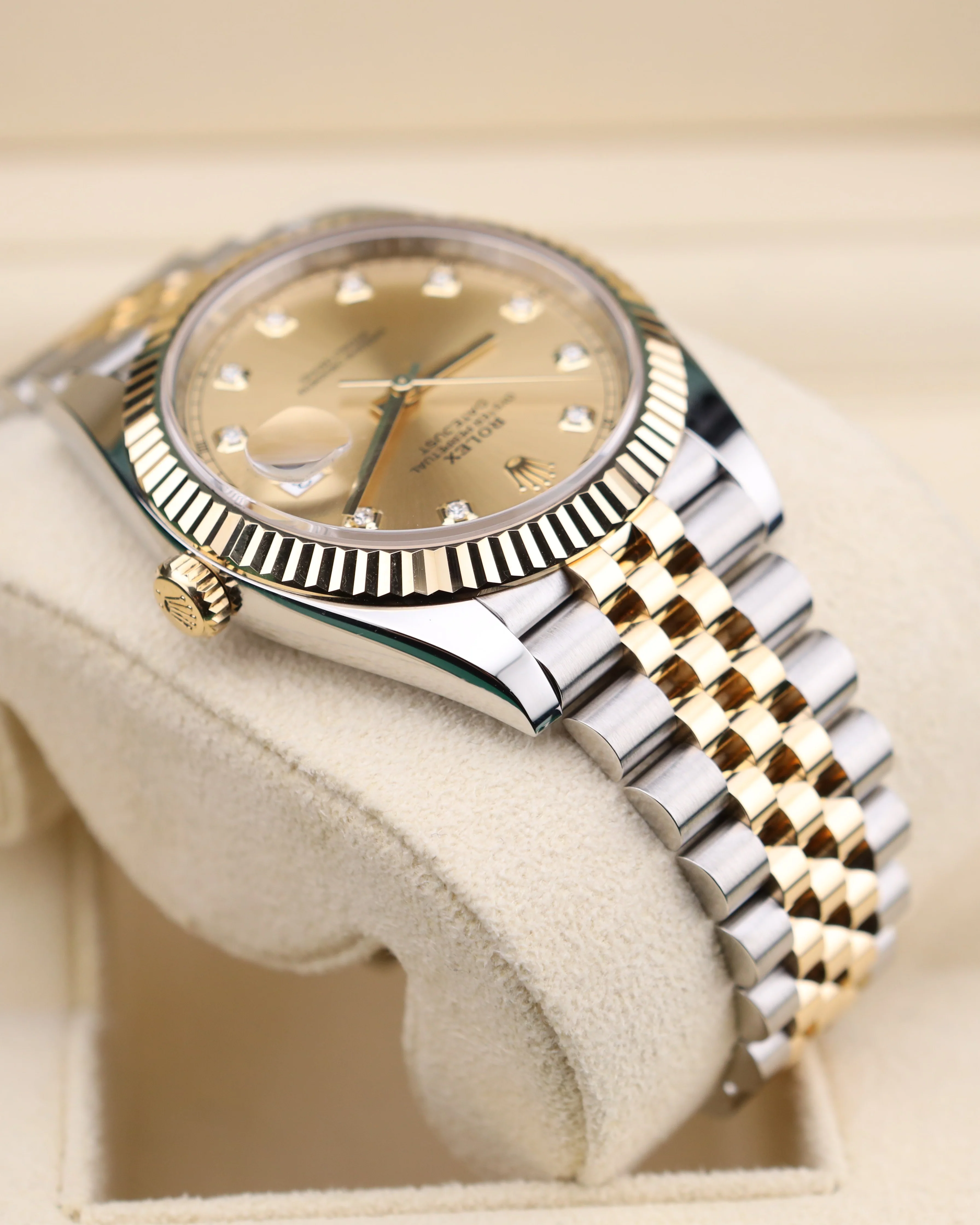Rolex Datejust 41 Champagne Diamond Dial Two Tone Jubilee 126333 - Image 5
