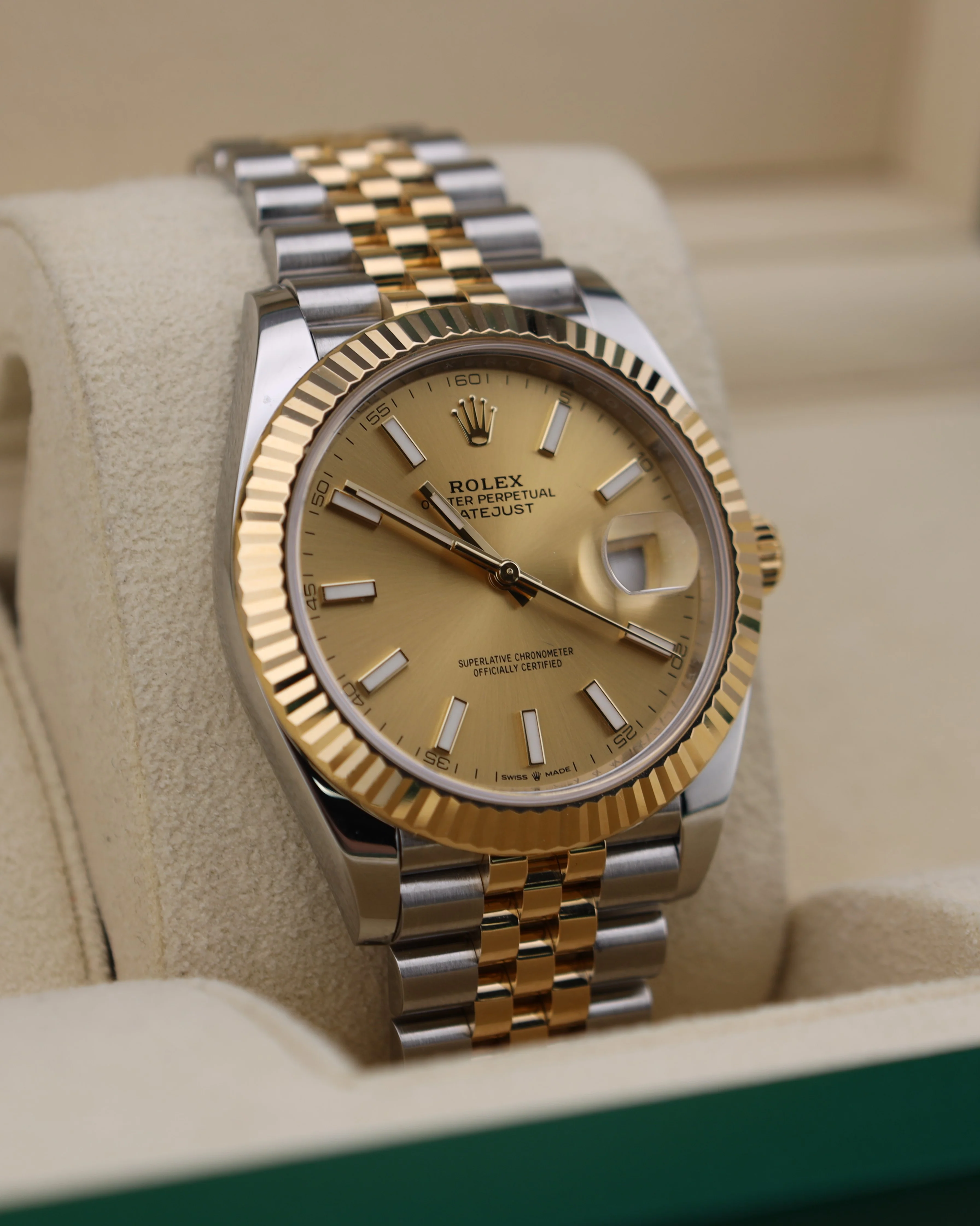 Rolex Datejust 41 Champagne Stick Dial on Jubilee 126333 - Image 2