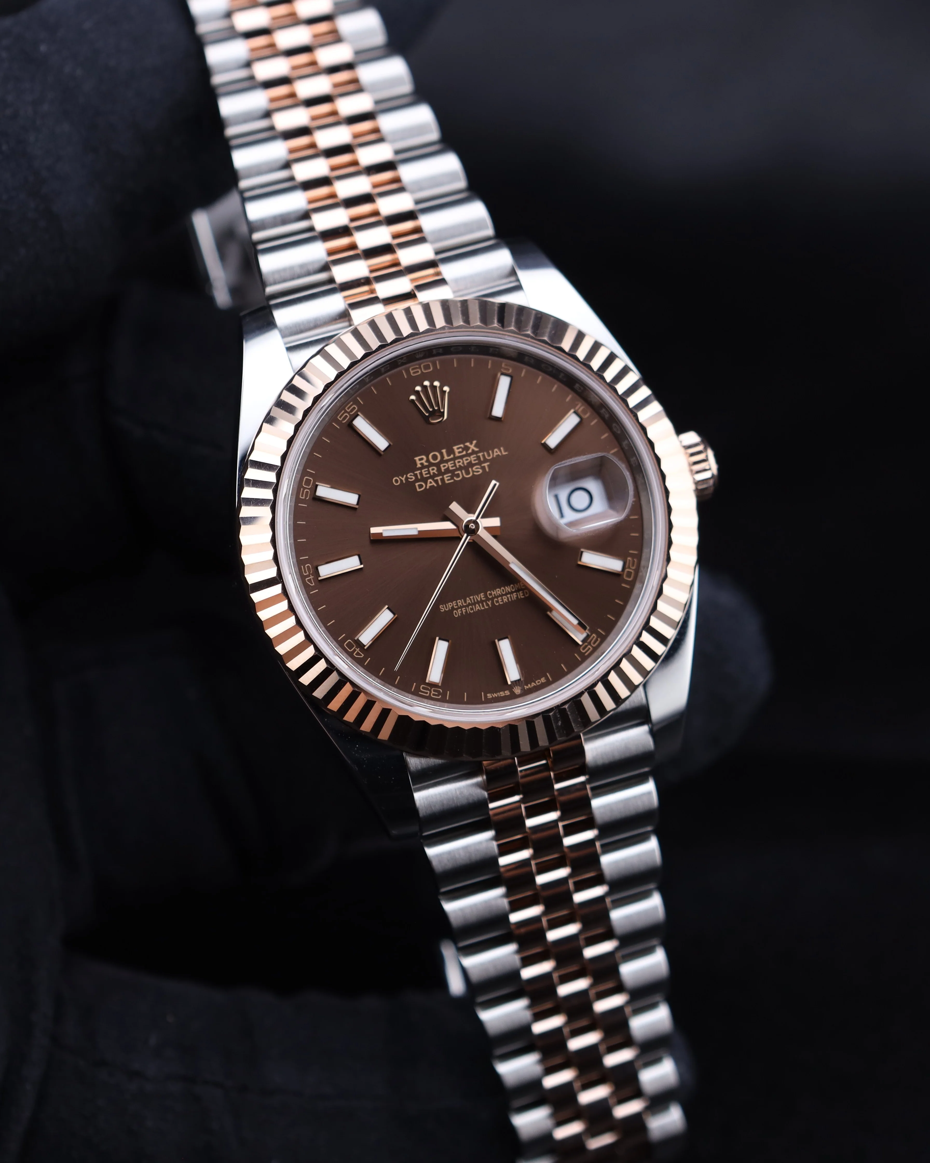 Rolex Datejust 41 Chocolate Stick Dial Two Tone Rosed Gold Jubilee 126331 - Image 3