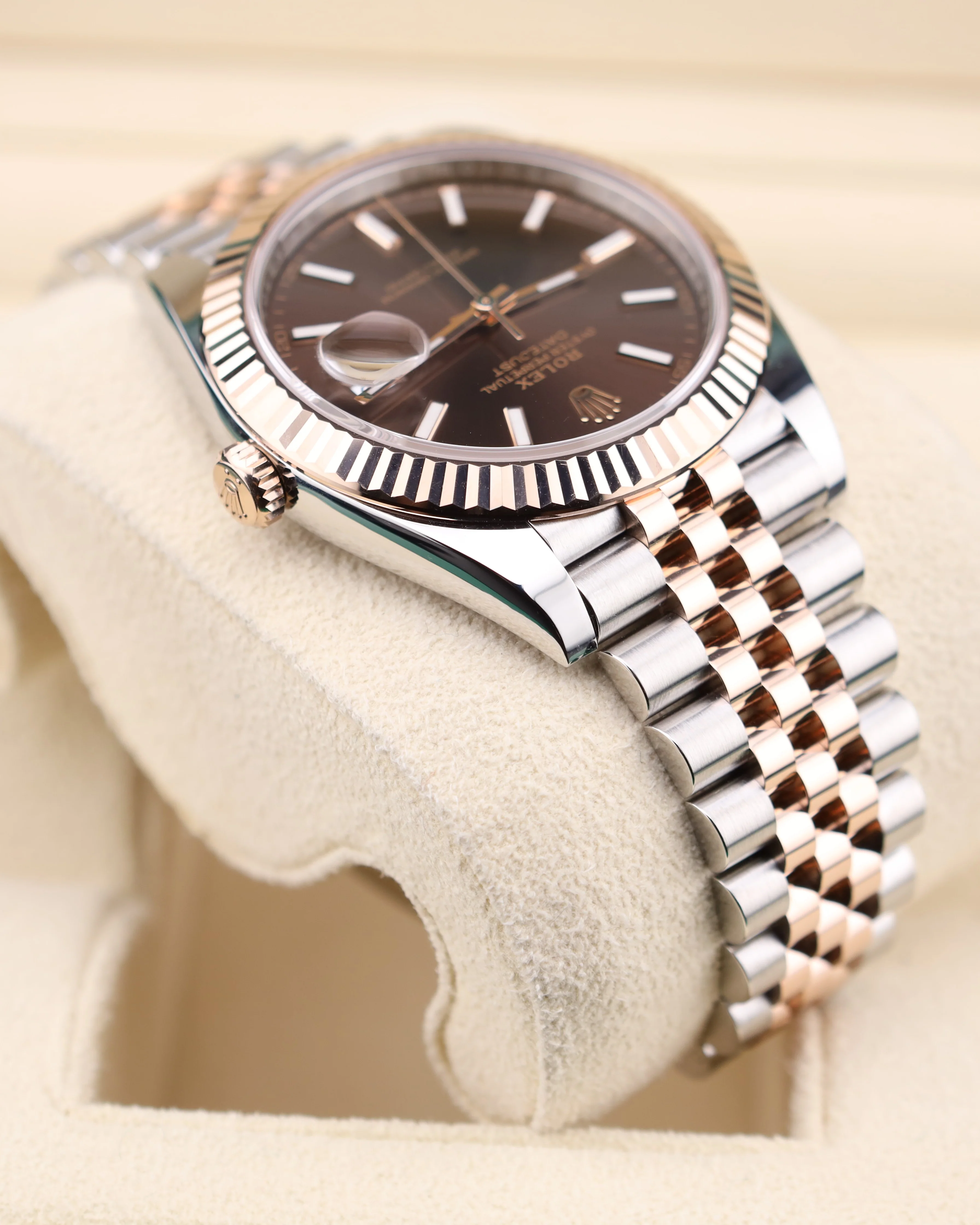 Rolex Datejust 41 Chocolate Stick Dial Two Tone Rosed Gold Jubilee 126331 - Image 8