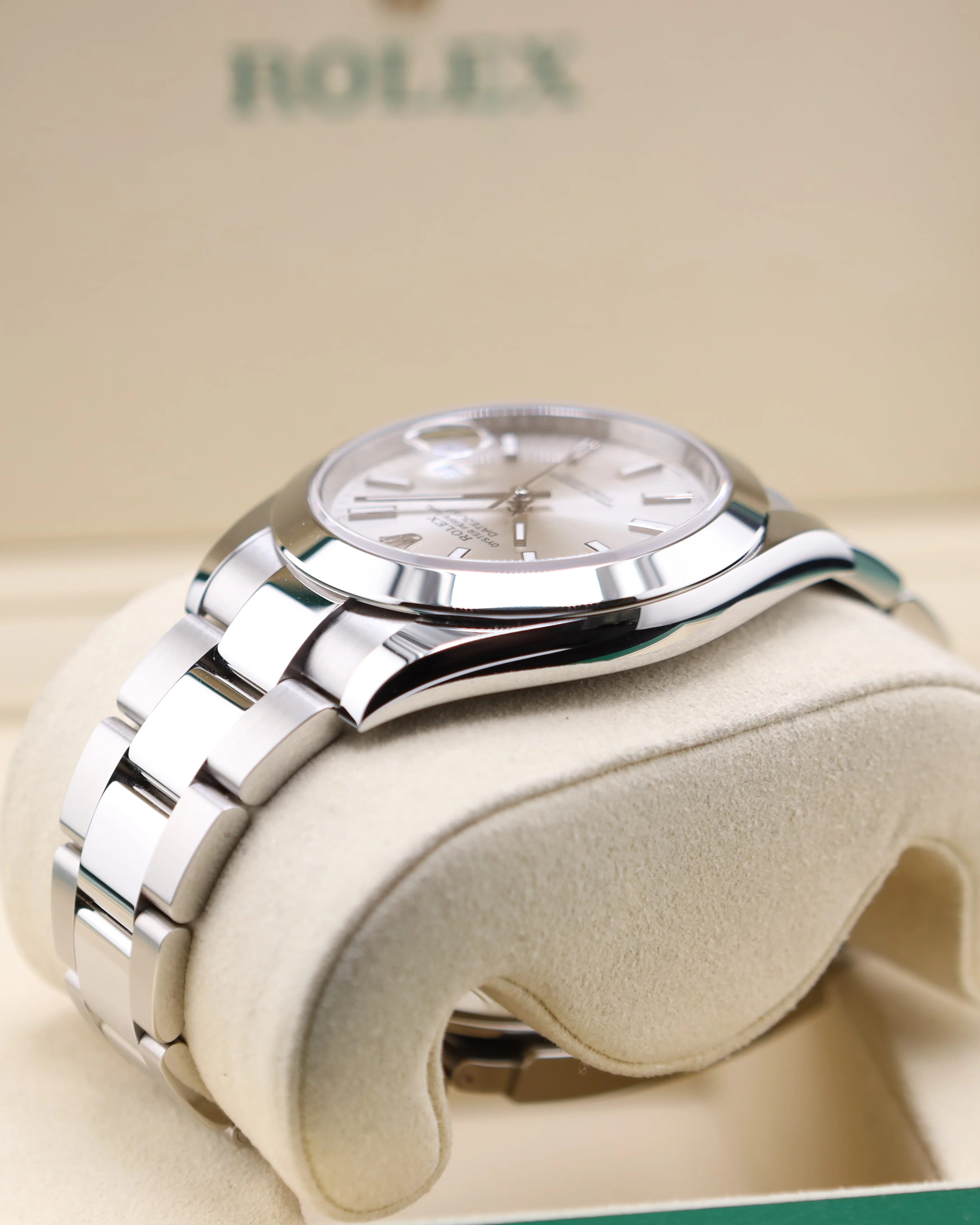 Rolex Datejust 41 Silver Stick Dial Smooth Bezel Oyster 126300 - Image 7