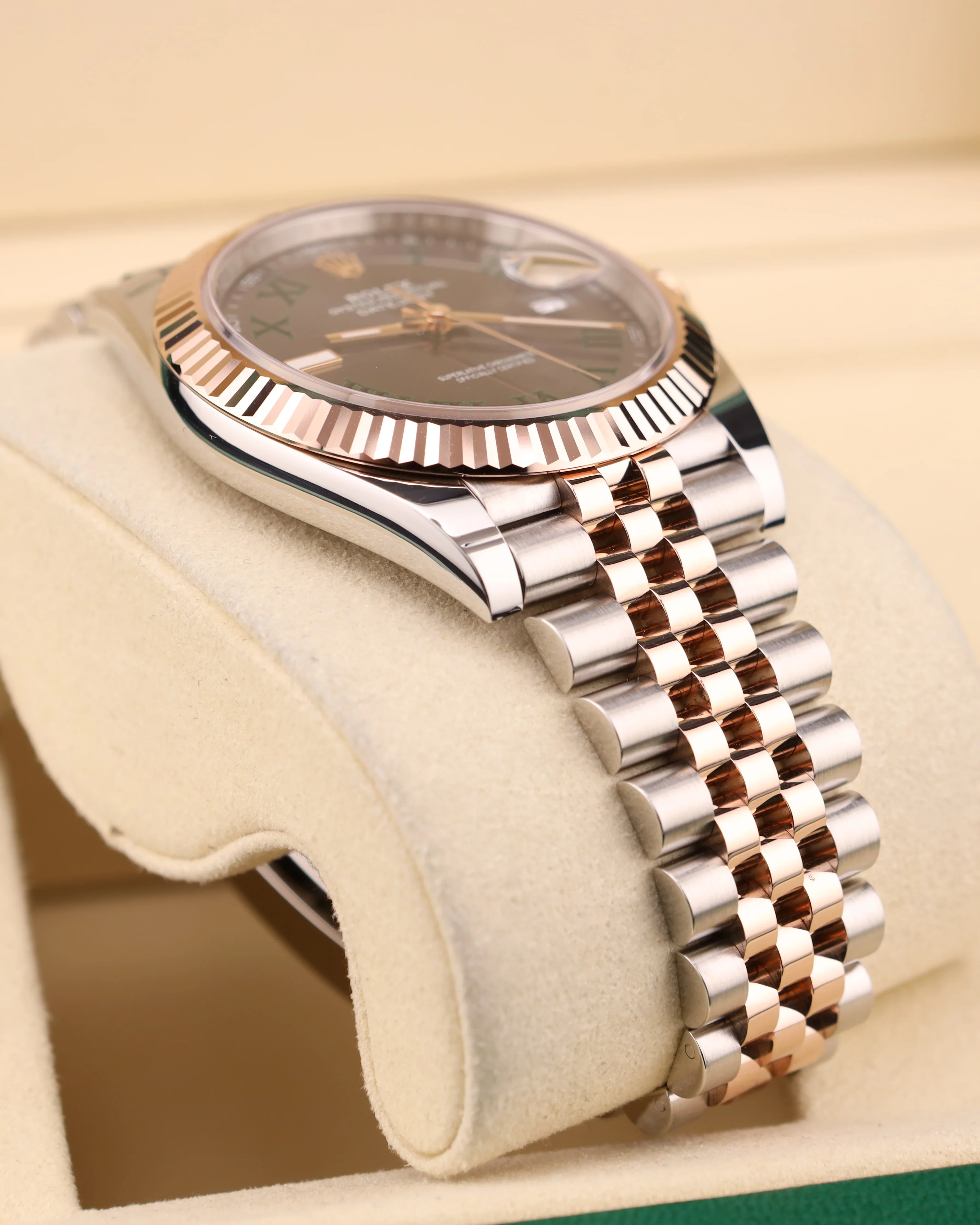Rolex Datejust 41 Rose Gold Wimbledon on Jubilee 126331 - Image 5