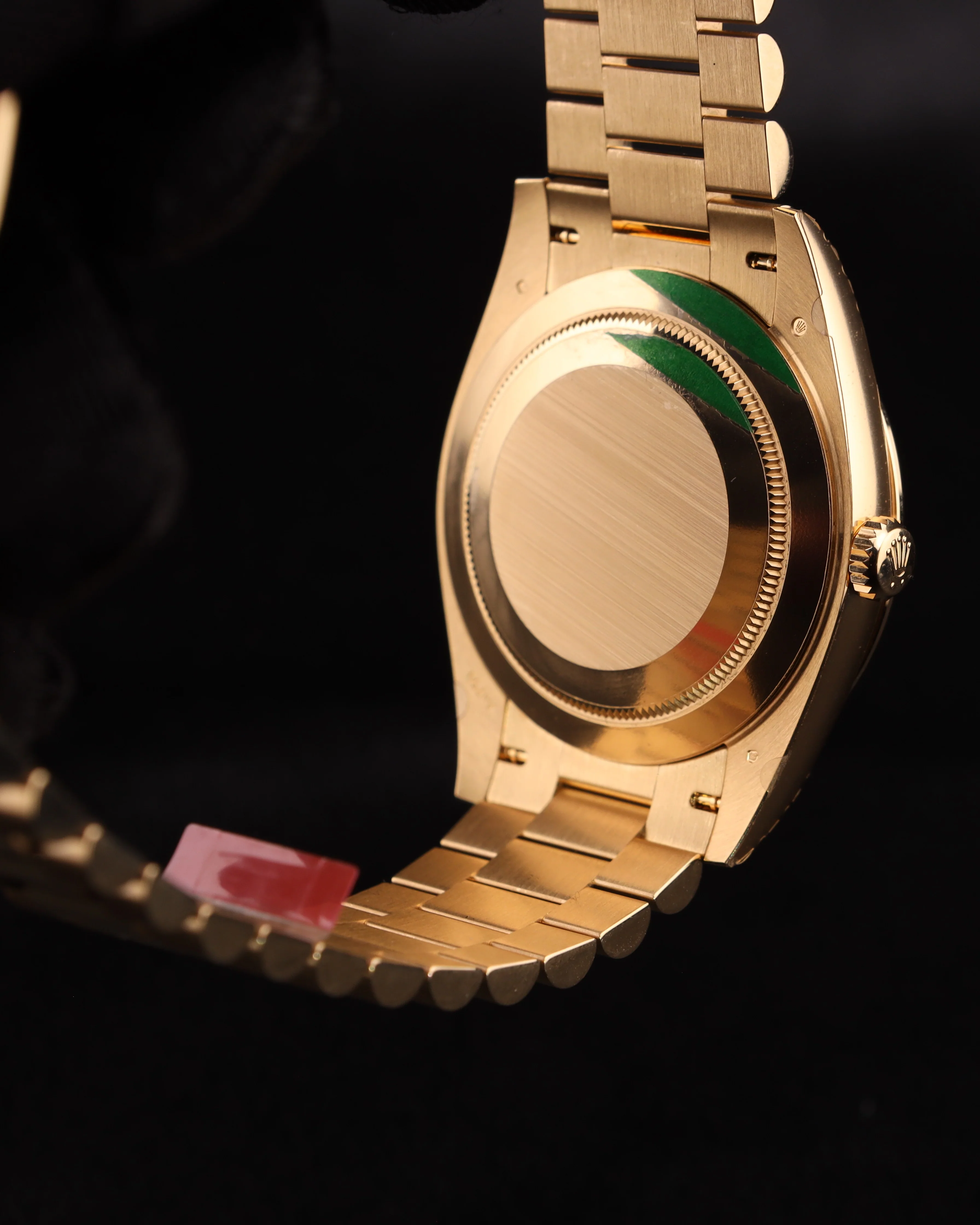Rolex Day-Date 40 Green Ombre Presidential Diamond Bezel 228348RBR Factory Stickers - Image 11