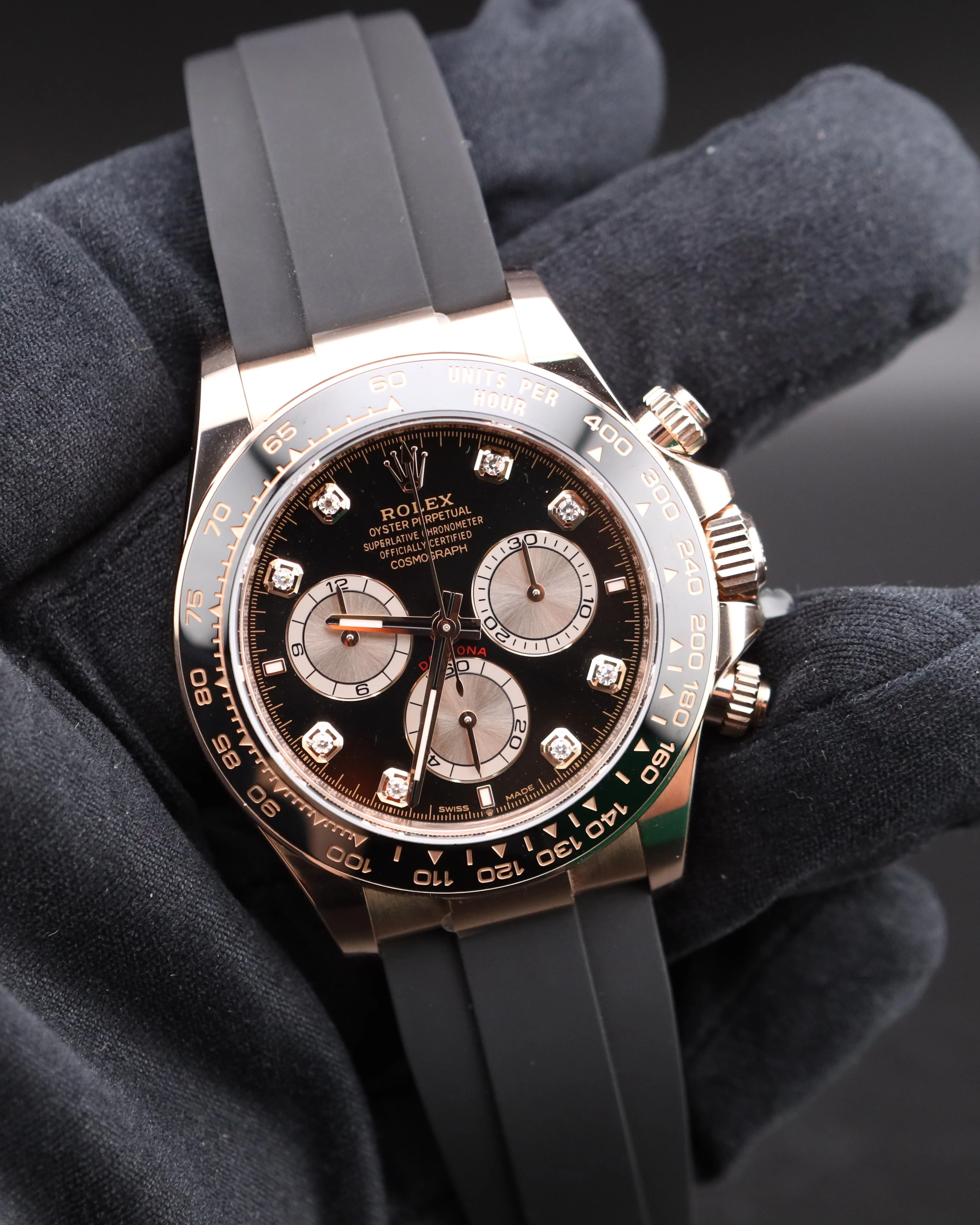 Rolex Daytona Black Diamond Dial on OysterFlex 126515LN - Image 10