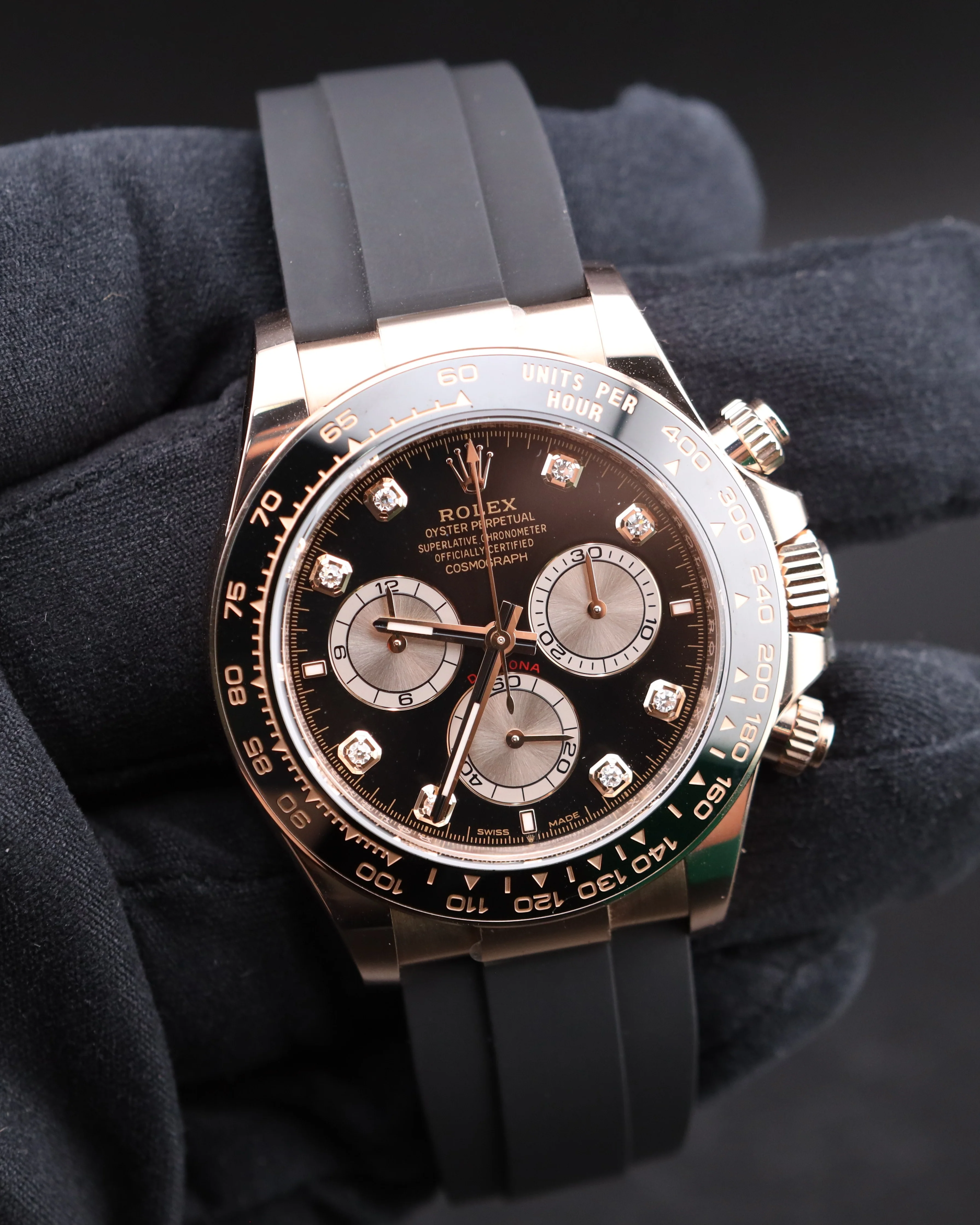 Rolex Daytona Black Diamond Dial on OysterFlex 126515LN - Image 12