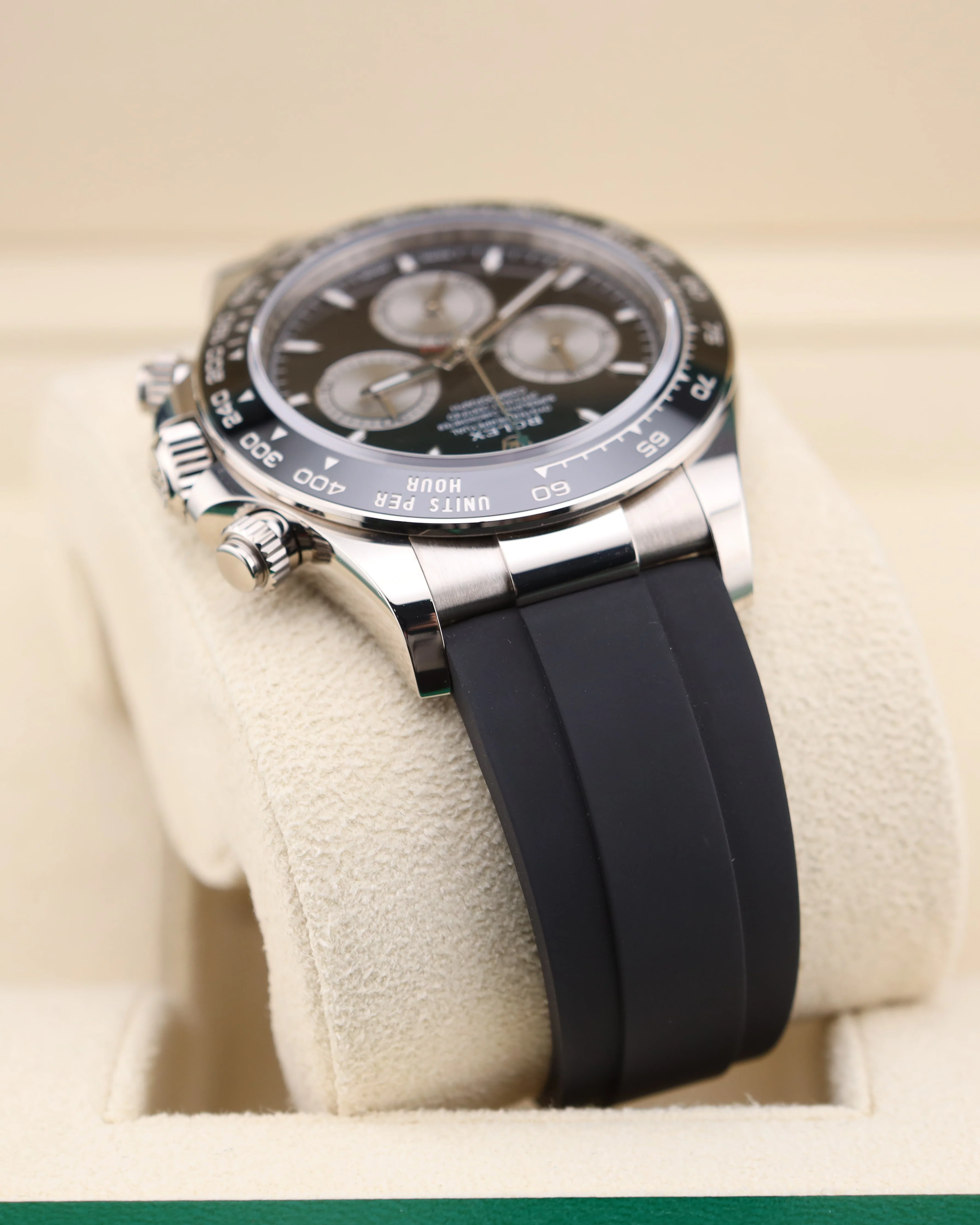 Rolex Daytona Baby Le Mans White Gold Black Dial on Oysterflex 126519LN - Image 5