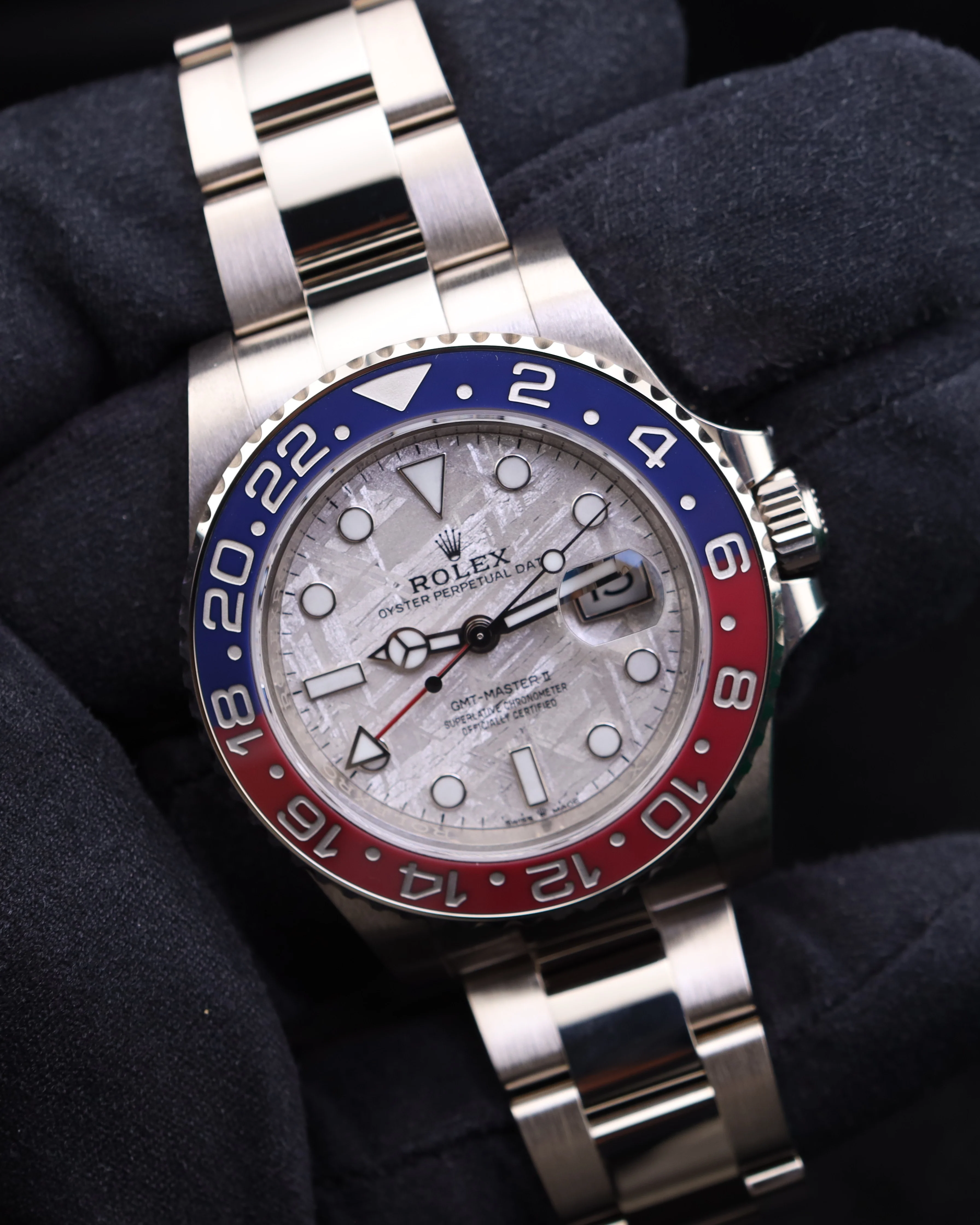 Rolex GMT-Master II Pepsi Meteorite Dial White Gold 126719BLRO - Image 9