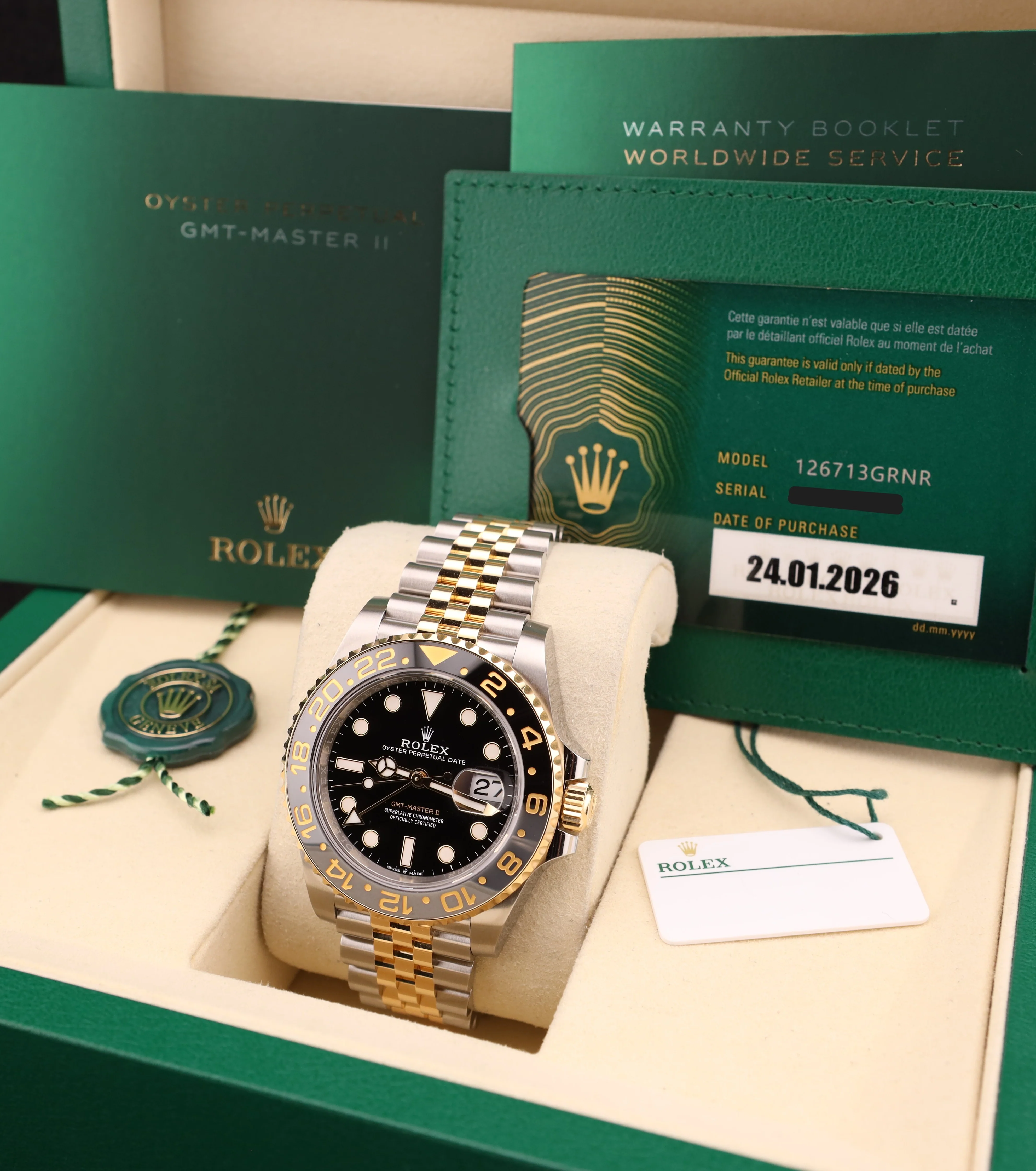 Rolex GMT-Master II Zombie/Bumblebee Two Tone Jubilee 126713GRNR - Image 2