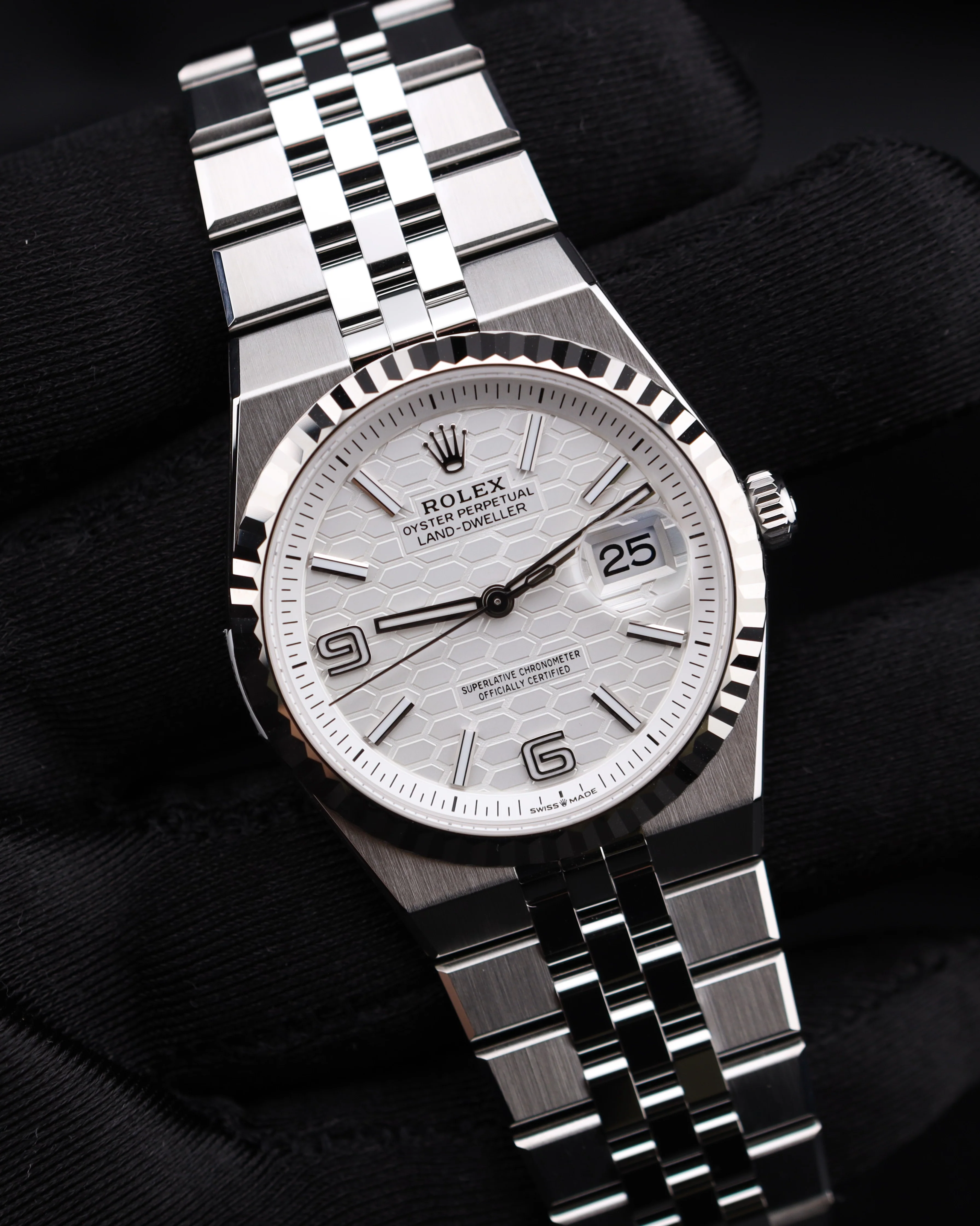 Rolex Land-Dweller 36 White Dial Steel 127234 Factory Stickers - Image 9