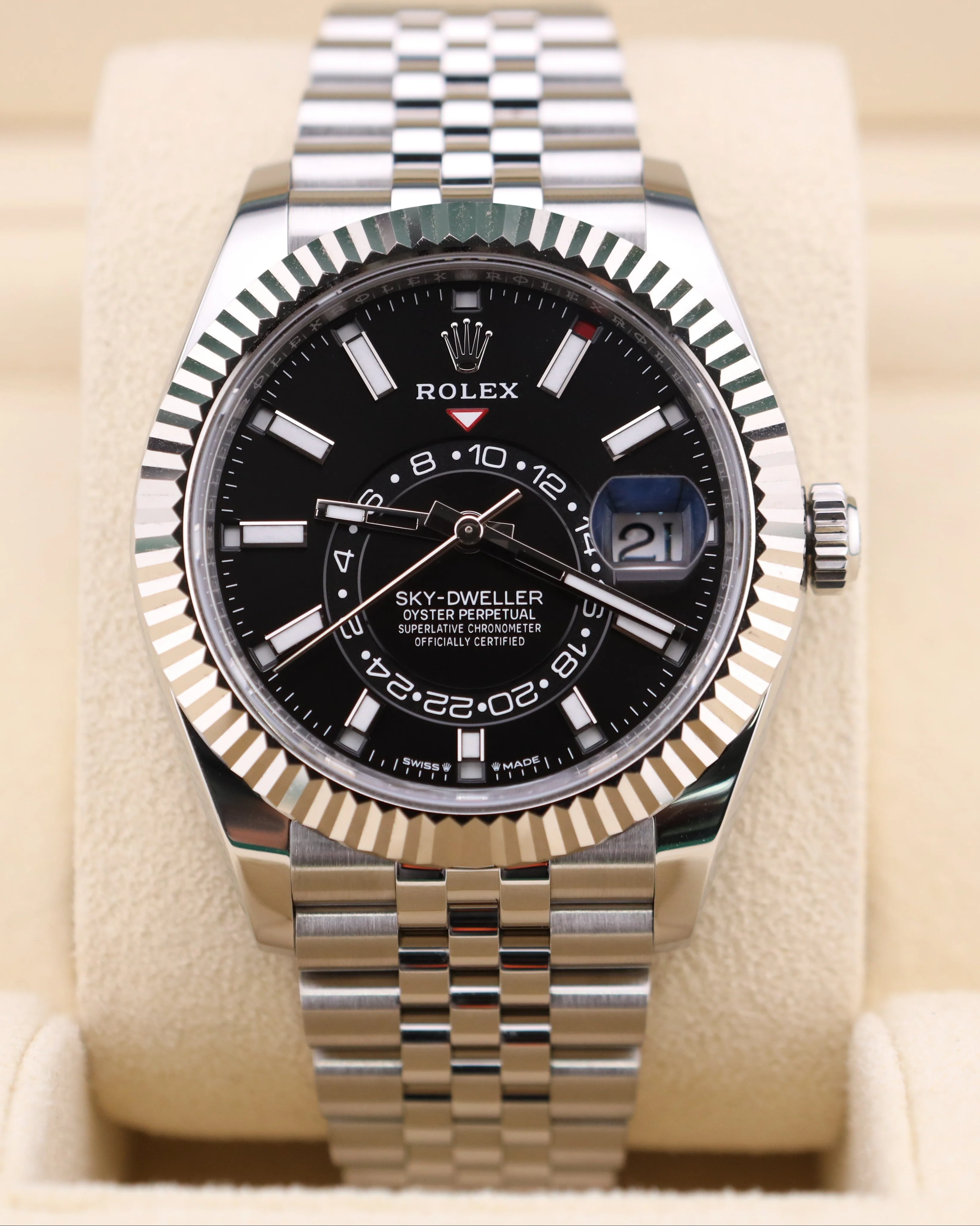 Rolex Sky-Dweller Black Dial on Jubilee 336934
