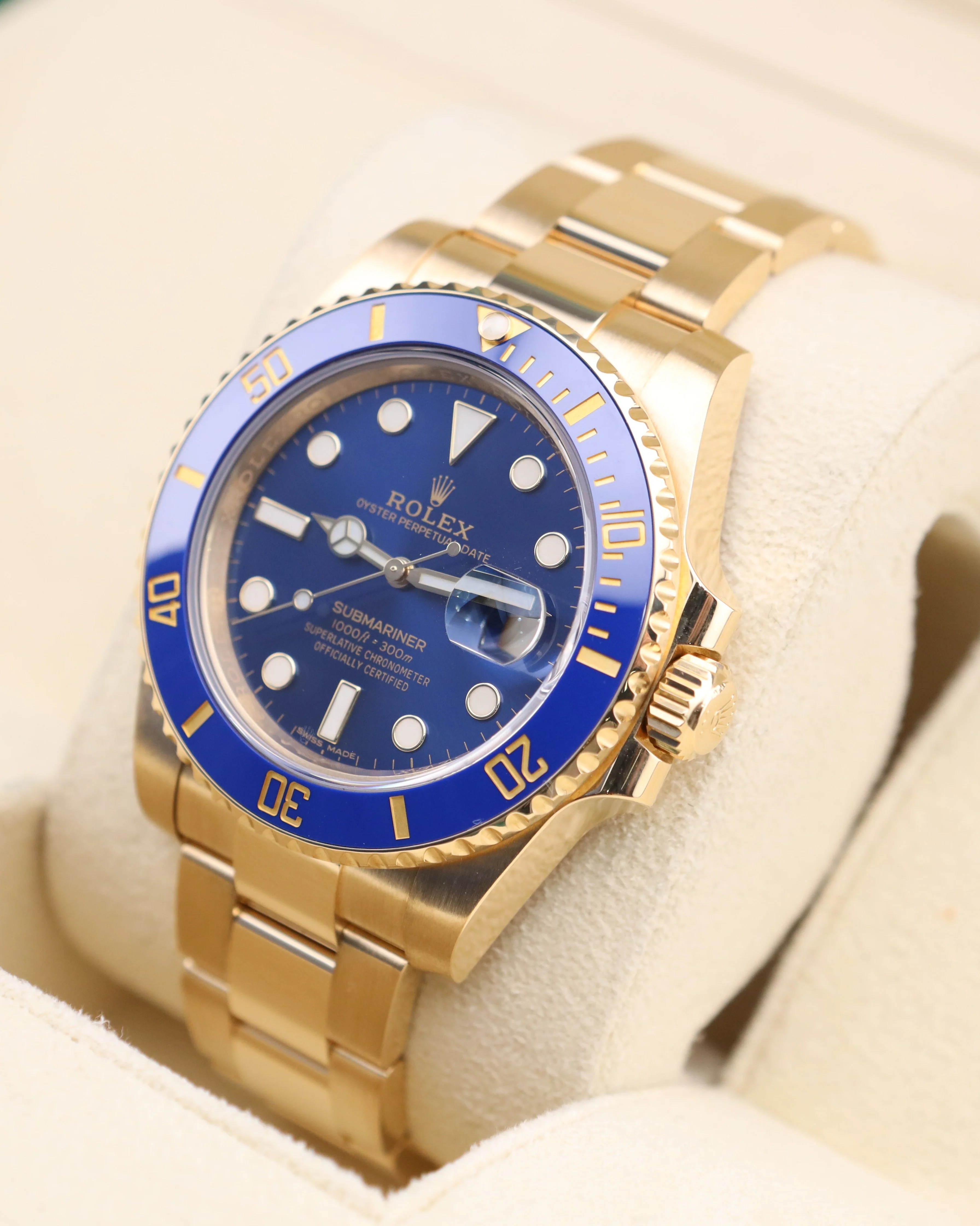 Rolex Submariner Date Gold Bluesy Blue Dial 116618LB - Image 7