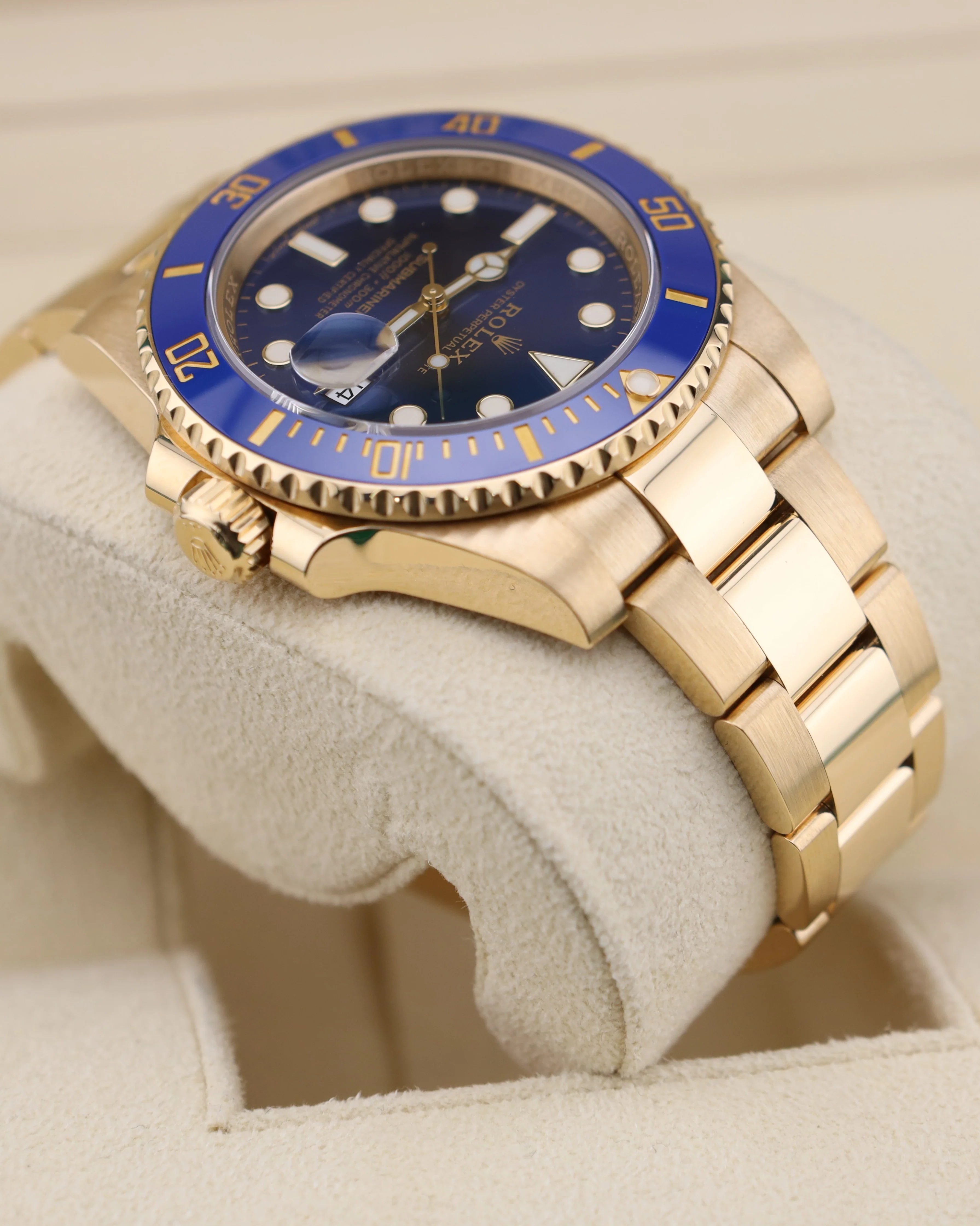 Rolex Submariner Date Gold Bluesy Blue Dial 116618LB - Image 9