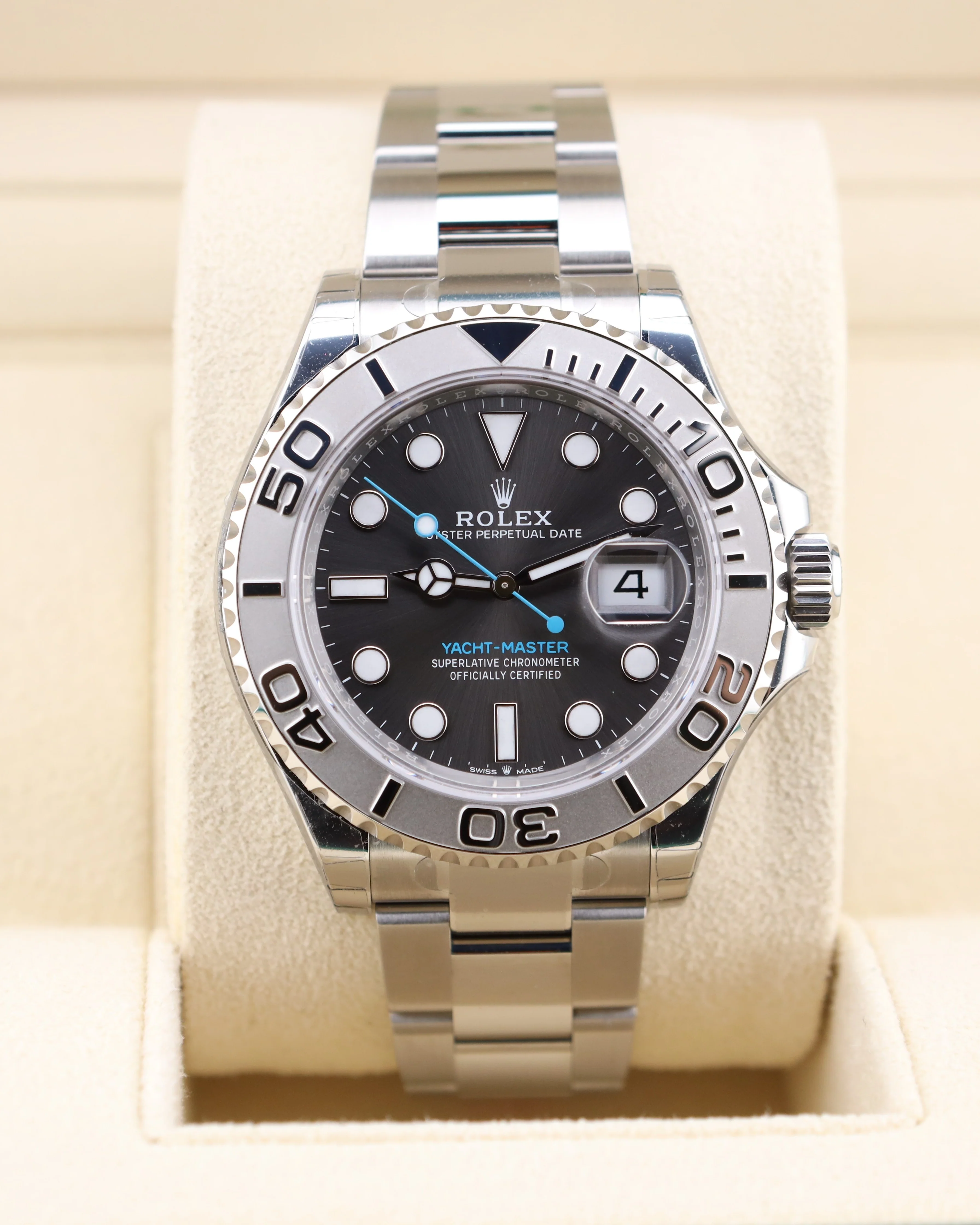 Rolex Yacht-Master 40 Rhodium Slate Dial 126622 Platinum Bezel