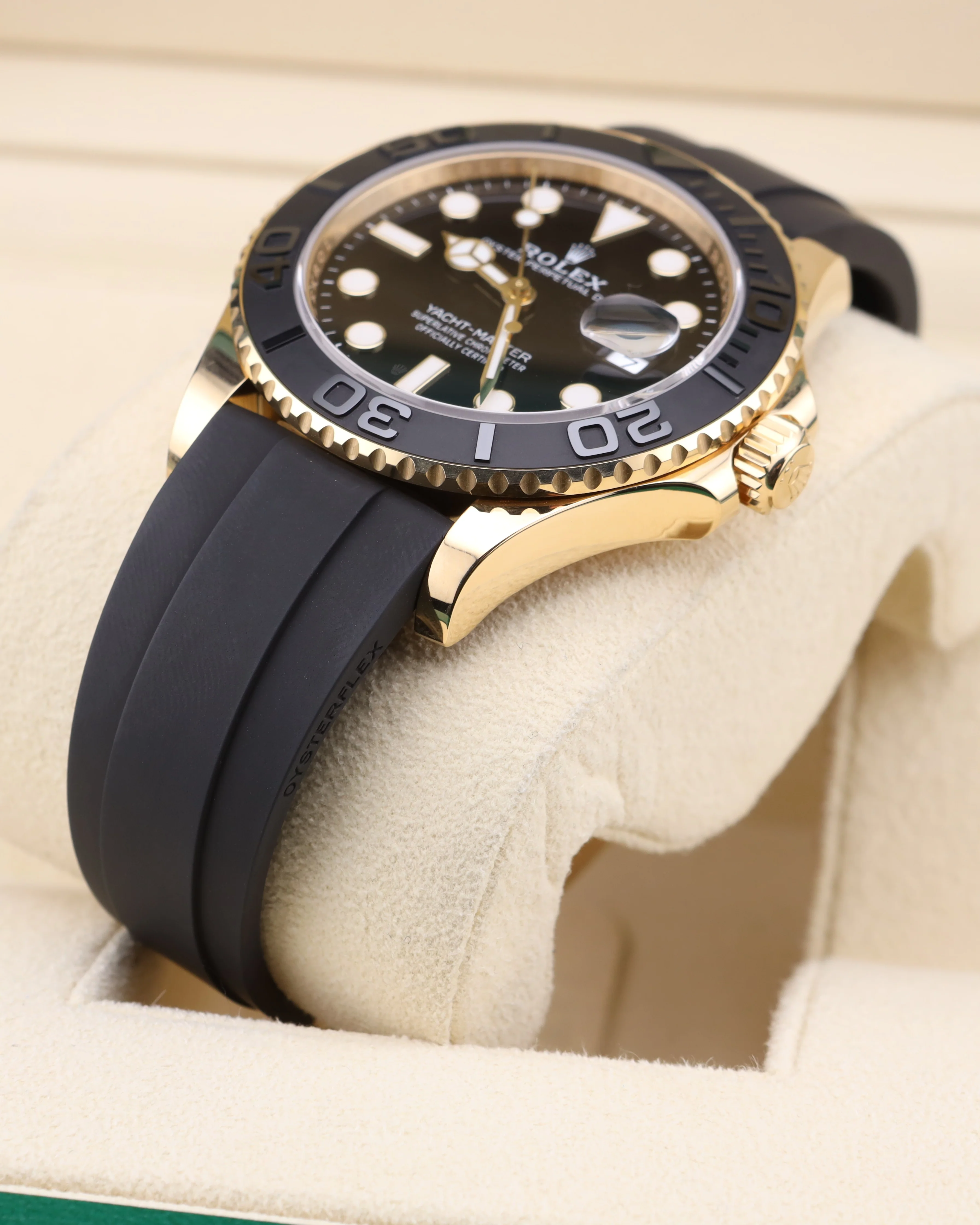 Rolex Yacht-Master 42 Black Dial Yellow Gold on Oysterflex 226658 - Image 5